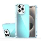 For iPhone 15 Pro Plating Gradient Discolor Phone Case(Blue) - 1