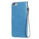 For iPhone 6 Plus Cat Bee Embossing Pattern Shockproof Horizontal Flip Leather Case with Holder & Card Slots & Wallet(Blue) - 2