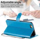 For iPhone 6 Plus Cat Bee Embossing Pattern Shockproof Horizontal Flip Leather Case with Holder & Card Slots & Wallet(Blue) - 4