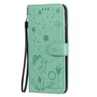 For iPhone 6 Plus Cat Bee Embossing Pattern Shockproof Horizontal Flip Leather Case with Holder & Card Slots & Wallet(Green) - 2