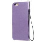 For iPhone 6 Plus Cat Bee Embossing Pattern Shockproof Horizontal Flip Leather Case with Holder & Card Slots & Wallet(Purple) - 2