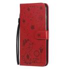 For iPhone 6 Plus Cat Bee Embossing Pattern Shockproof Horizontal Flip Leather Case with Holder & Card Slots & Wallet(Red) - 2