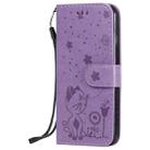 For iPhone 6 Cat Bee Embossing Pattern Shockproof Horizontal Flip Leather Case with Holder & Card Slots & Wallet(Purple) - 2