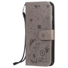 For iPhone 6 Cat Bee Embossing Pattern Shockproof Horizontal Flip Leather Case with Holder & Card Slots & Wallet(Grey) - 2