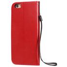For iPhone 6 Cat Bee Embossing Pattern Shockproof Horizontal Flip Leather Case with Holder & Card Slots & Wallet(Red) - 3