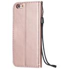 For iPhone 6 Cat Bee Embossing Pattern Shockproof Horizontal Flip Leather Case with Holder & Card Slots & Wallet(Rose Gold) - 3