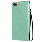 For iPhone 8 Plus / 7 Plus Cat Bee Embossing Pattern Shockproof Horizontal Flip Leather Case with Holder & Card Slots & Wallet(Green) - 3