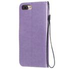 For iPhone 8 Plus / 7 Plus Cat Bee Embossing Pattern Shockproof Horizontal Flip Leather Case with Holder & Card Slots & Wallet(Purple) - 3
