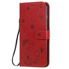 For iPhone 8 Plus / 7 Plus Cat Bee Embossing Pattern Shockproof Horizontal Flip Leather Case with Holder & Card Slots & Wallet(Red) - 2