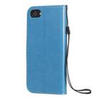 For iPhone SE 2022 / SE 2020 / 8 / 7 Cat Bee Embossing Pattern Shockproof Horizontal Flip Leather Case with Holder & Card Slots & Wallet(Blue) - 3