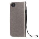 For iPhone SE 2022 / SE 2020 / 8 / 7 Cat Bee Embossing Pattern Shockproof Horizontal Flip Leather Case with Holder & Card Slots & Wallet(Grey) - 3