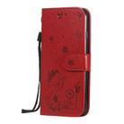 For iPhone SE 2022 / SE 2020 / 8 / 7 Cat Bee Embossing Pattern Shockproof Horizontal Flip Leather Case with Holder & Card Slots & Wallet(Red) - 2