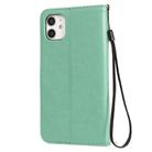 For iPhone 11 Cat Bee Embossing Pattern Shockproof Horizontal Flip Leather Case with Holder & Card Slots & Wallet(Green) - 3