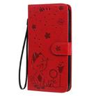 For iPhone 11 Cat Bee Embossing Pattern Shockproof Horizontal Flip Leather Case with Holder & Card Slots & Wallet(Red) - 2