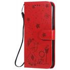 For iPhone 11 Pro Cat Bee Embossing Pattern Shockproof Horizontal Flip Leather Case with Holder & Card Slots & Wallet(Red) - 2