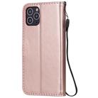 For iPhone 11 Pro Cat Bee Embossing Pattern Shockproof Horizontal Flip Leather Case with Holder & Card Slots & Wallet(Rose Gold) - 3