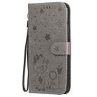 For iPhone 11 Pro Max Cat Bee Embossing Pattern Shockproof Horizontal Flip Leather Case with Holder & Card Slots & Wallet(Grey) - 2