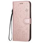 For iPhone 11 Pro Max Cat Bee Embossing Pattern Shockproof Horizontal Flip Leather Case with Holder & Card Slots & Wallet(Rose Gold) - 2