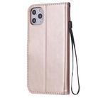 For iPhone 11 Pro Max Cat Bee Embossing Pattern Shockproof Horizontal Flip Leather Case with Holder & Card Slots & Wallet(Rose Gold) - 3