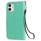 For iPhone 12 mini Cat Bee Embossing Pattern Shockproof Horizontal Flip Leather Case with Holder & Card Slots & Wallet(Green) - 3