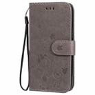 For iPhone 12 mini Cat Bee Embossing Pattern Shockproof Horizontal Flip Leather Case with Holder & Card Slots & Wallet(Grey) - 2