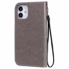For iPhone 12 mini Cat Bee Embossing Pattern Shockproof Horizontal Flip Leather Case with Holder & Card Slots & Wallet(Grey) - 3