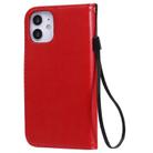 For iPhone 12 mini Cat Bee Embossing Pattern Shockproof Horizontal Flip Leather Case with Holder & Card Slots & Wallet(Red) - 3