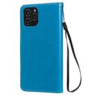 For iPhone 12 / 12 Pro Cat Bee Embossing Pattern Shockproof Horizontal Flip Leather Case with Holder & Card Slots & Wallet(Blue) - 3