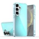 For Samsung Galaxy S25 5G Plating Gradient Discolor Phone Case(Blue) - 1