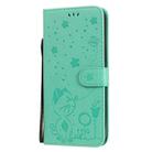 For iPhone 12 Pro Max Cat Bee Embossing Pattern Shockproof Horizontal Flip Leather Case with Holder & Card Slots & Wallet(Green) - 2