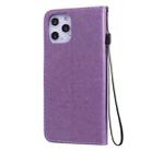 For iPhone 12 Pro Max Cat Bee Embossing Pattern Shockproof Horizontal Flip Leather Case with Holder & Card Slots & Wallet(Purple) - 2