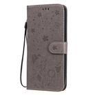 For iPhone 12 Pro Max Cat Bee Embossing Pattern Shockproof Horizontal Flip Leather Case with Holder & Card Slots & Wallet(Grey) - 2