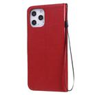 For iPhone 12 Pro Max Cat Bee Embossing Pattern Shockproof Horizontal Flip Leather Case with Holder & Card Slots & Wallet(Red) - 3