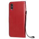 For iPhone X / XS Cat Bee Embossing Pattern Shockproof Horizontal Flip Leather Case with Holder & Card Slots & Wallet(Red) - 3