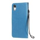 For iPhone XR Cat Bee Embossing Pattern Shockproof Horizontal Flip Leather Case with Holder & Card Slots & Wallet(Blue) - 3