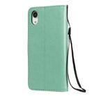 For iPhone XR Cat Bee Embossing Pattern Shockproof Horizontal Flip Leather Case with Holder & Card Slots & Wallet(Green) - 3