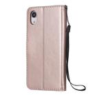 For iPhone XR Cat Bee Embossing Pattern Shockproof Horizontal Flip Leather Case with Holder & Card Slots & Wallet(Rose Gold) - 2