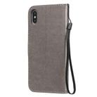 For iPhone XS Max Cat Bee Embossing Pattern Shockproof Horizontal Flip Leather Case with Holder & Card Slots & Wallet(Grey) - 3