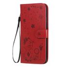For iPhone XS Max Cat Bee Embossing Pattern Shockproof Horizontal Flip Leather Case with Holder & Card Slots & Wallet(Red) - 2