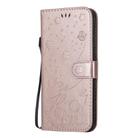 For iPhone XS Max Cat Bee Embossing Pattern Shockproof Horizontal Flip Leather Case with Holder & Card Slots & Wallet(Rose Gold) - 2