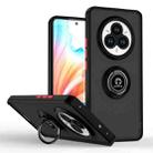 For Realme 14 Pro+ Q Shadow 1 Series TPU Hybrid PC Phone Case with Ring(Black+Red) - 1
