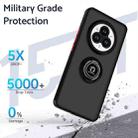 For Realme 14 Pro+ Q Shadow 1 Series TPU Hybrid PC Phone Case with Ring(Black+Red) - 3