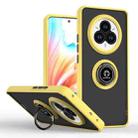 For Realme 14 Pro+ Q Shadow 1 Series TPU Hybrid PC Phone Case with Ring(Yellow) - 1