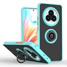 For Realme 14 Pro+ Q Shadow 1 Series TPU Hybrid PC Phone Case with Ring(Sky Blue) - 1