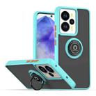 For Realme 14 5G Global Q Shadow 1 Series TPU + PC Phone Case with Ring(Sky Blue) - 1