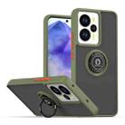 For Realme 14 5G Global Q Shadow 1 Series TPU + PC Phone Case with Ring(Army Green) - 1