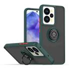 For Realme 14 5G Global Q Shadow 1 Series TPU + PC Phone Case with Ring(Dark Green) - 1