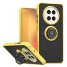For Realme 12 5G Global Q Shadow 1 Series TPU + PC Phone Case with Ring(Yellow) - 1
