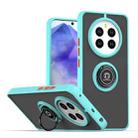 For Realme 12+ 5G / 12 4G Q Shadow 1 Series TPU + PC Phone Case with Ring(Sky Blue) - 1