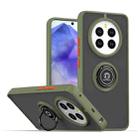 For Realme 12+ 5G / 12 4G Q Shadow 1 Series TPU + PC Phone Case with Ring(Army Green) - 1